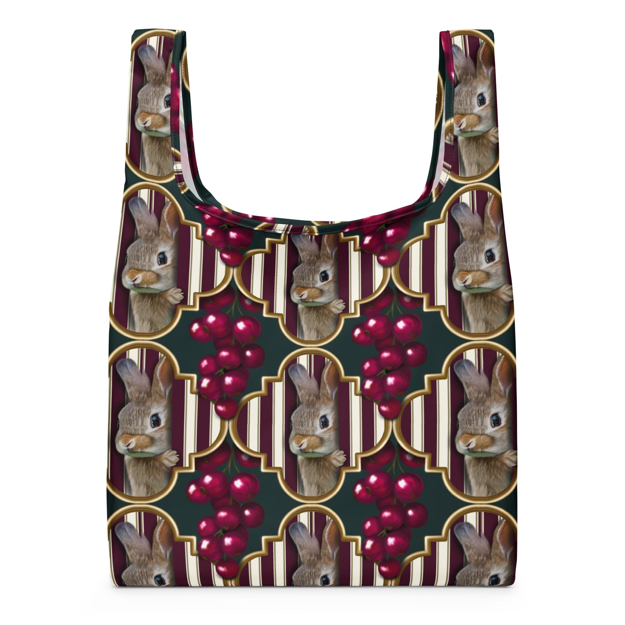 Peeking Hare Tote Bags