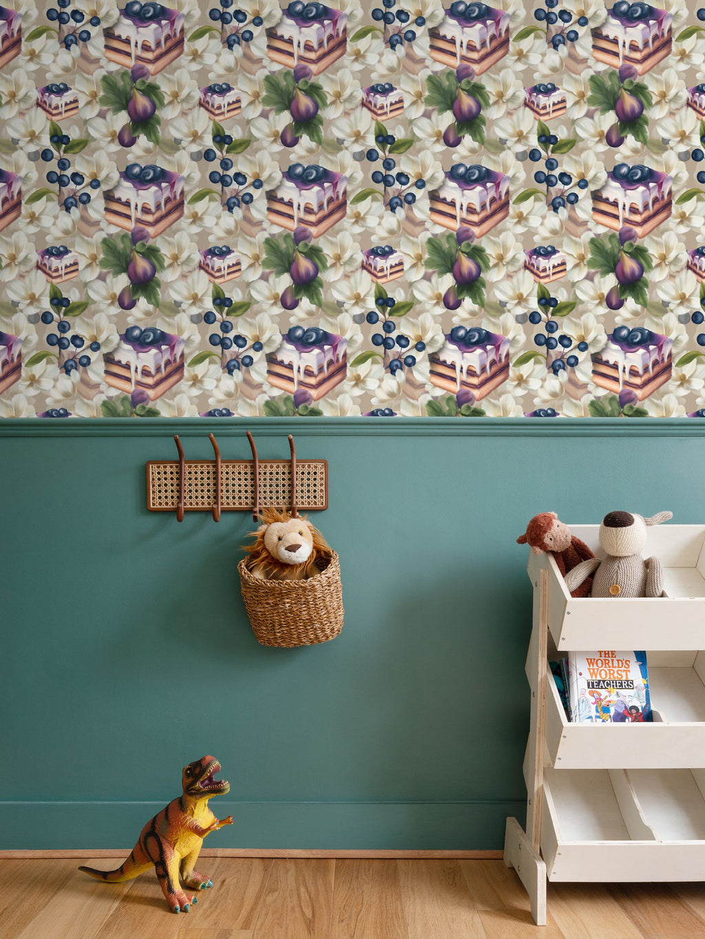 Blueberry & Fig Torta Repeat Pattern Wallpaper