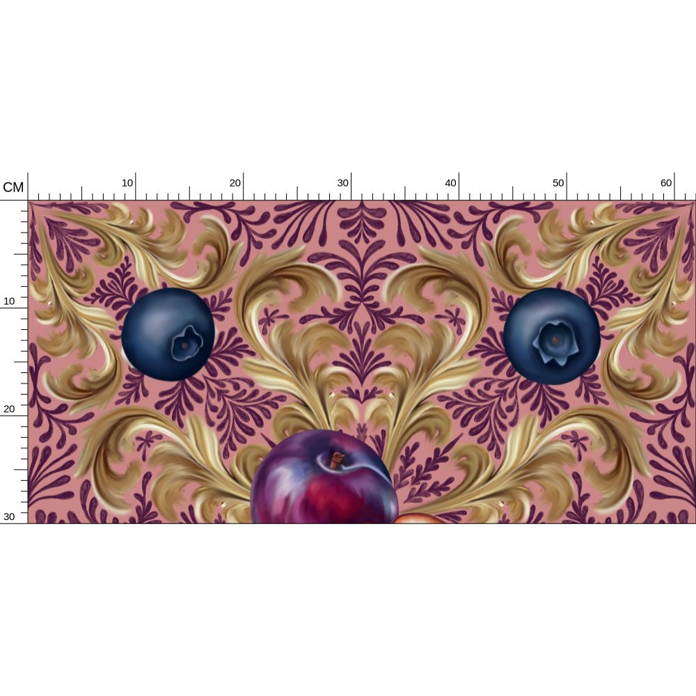 Plum & Berry Delight Repeat Pattern Wallpaper
