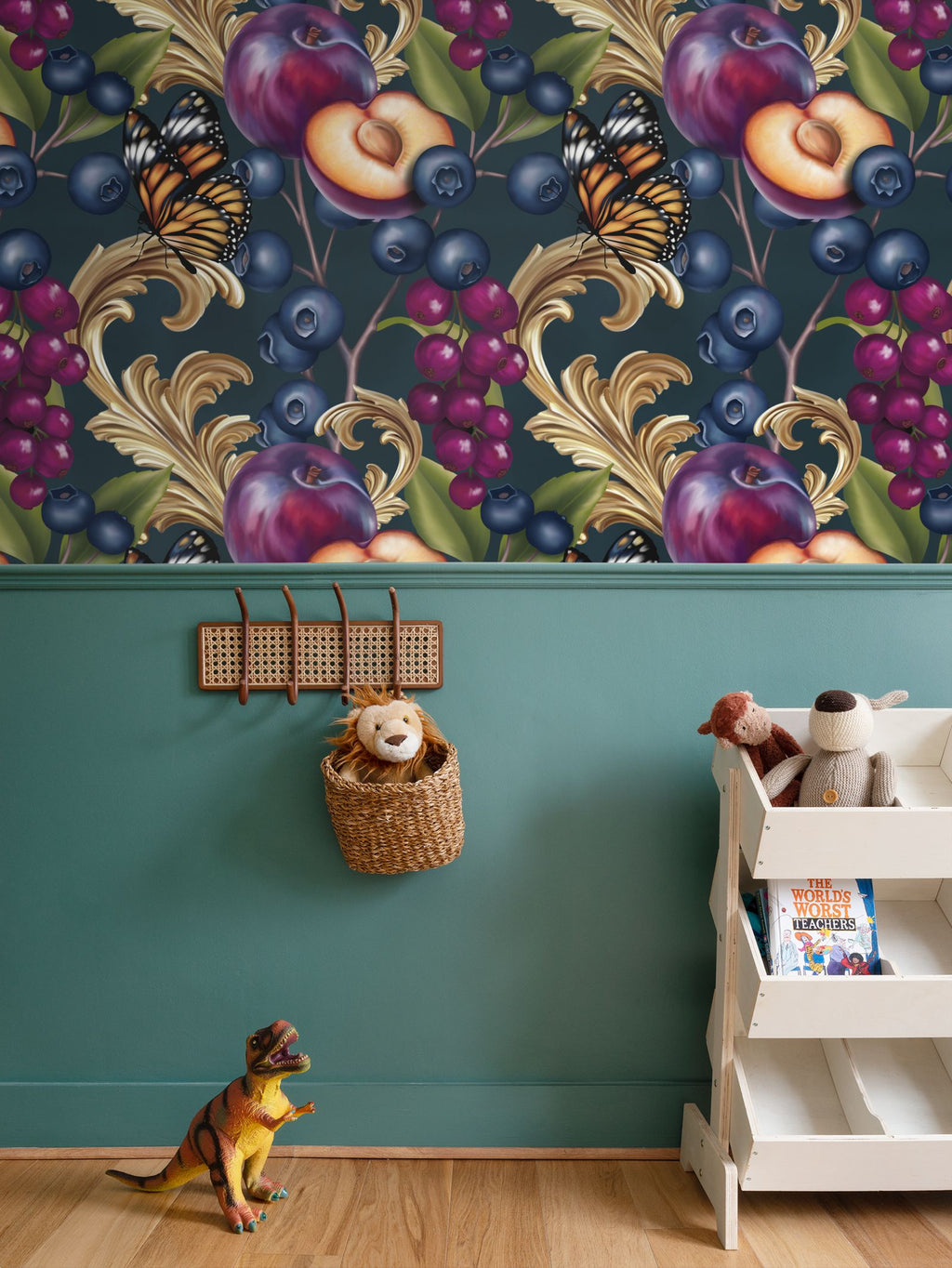 Berry Spring Repeat Pattern Wallpaper