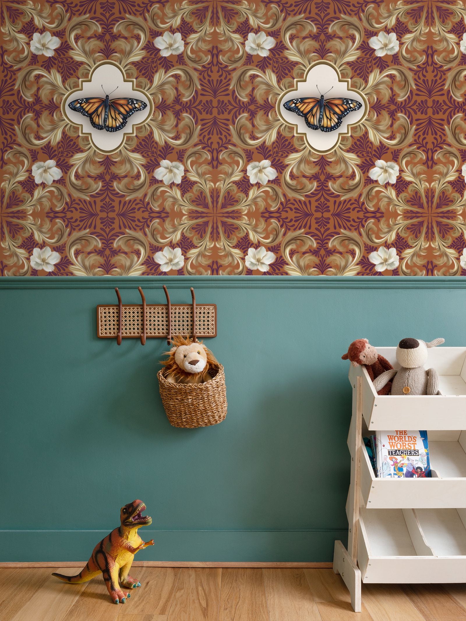 Sunset Farfalla Repeat Pattern Wallpaper