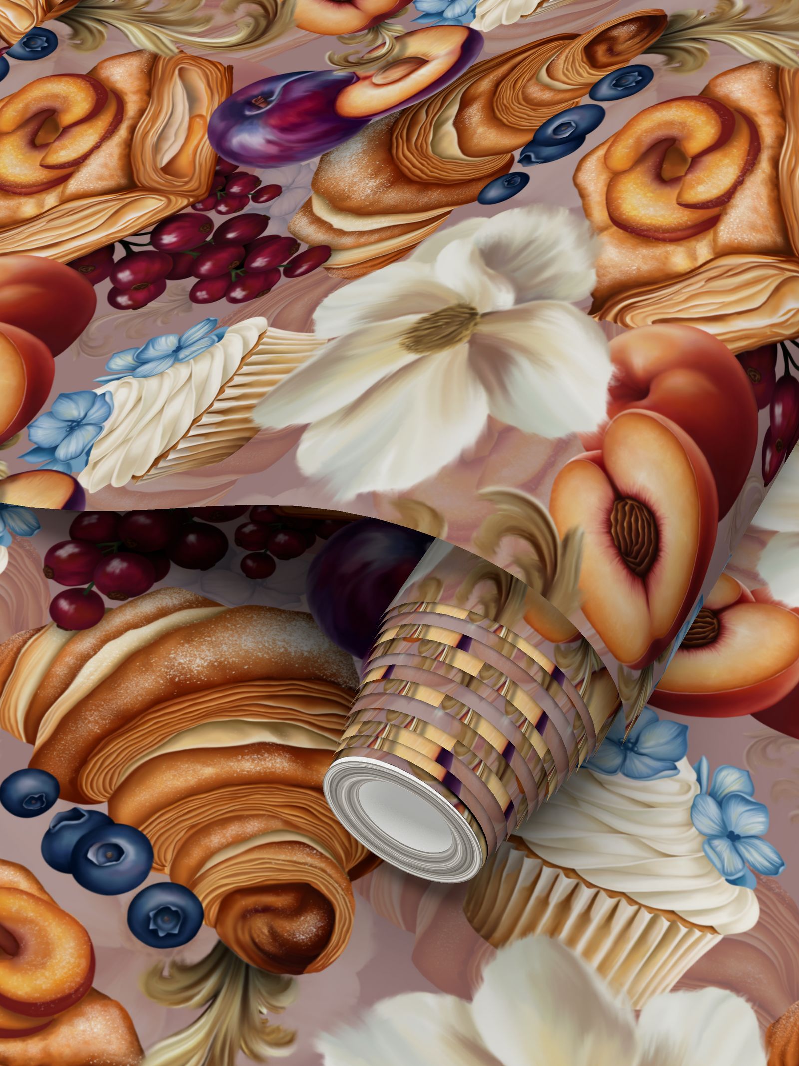 Dolce Bakes Repeat Pattern Wallpaper