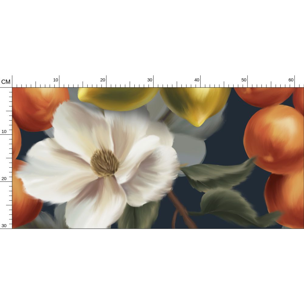 Fruits Parade Repeat Pattern Wallpaper