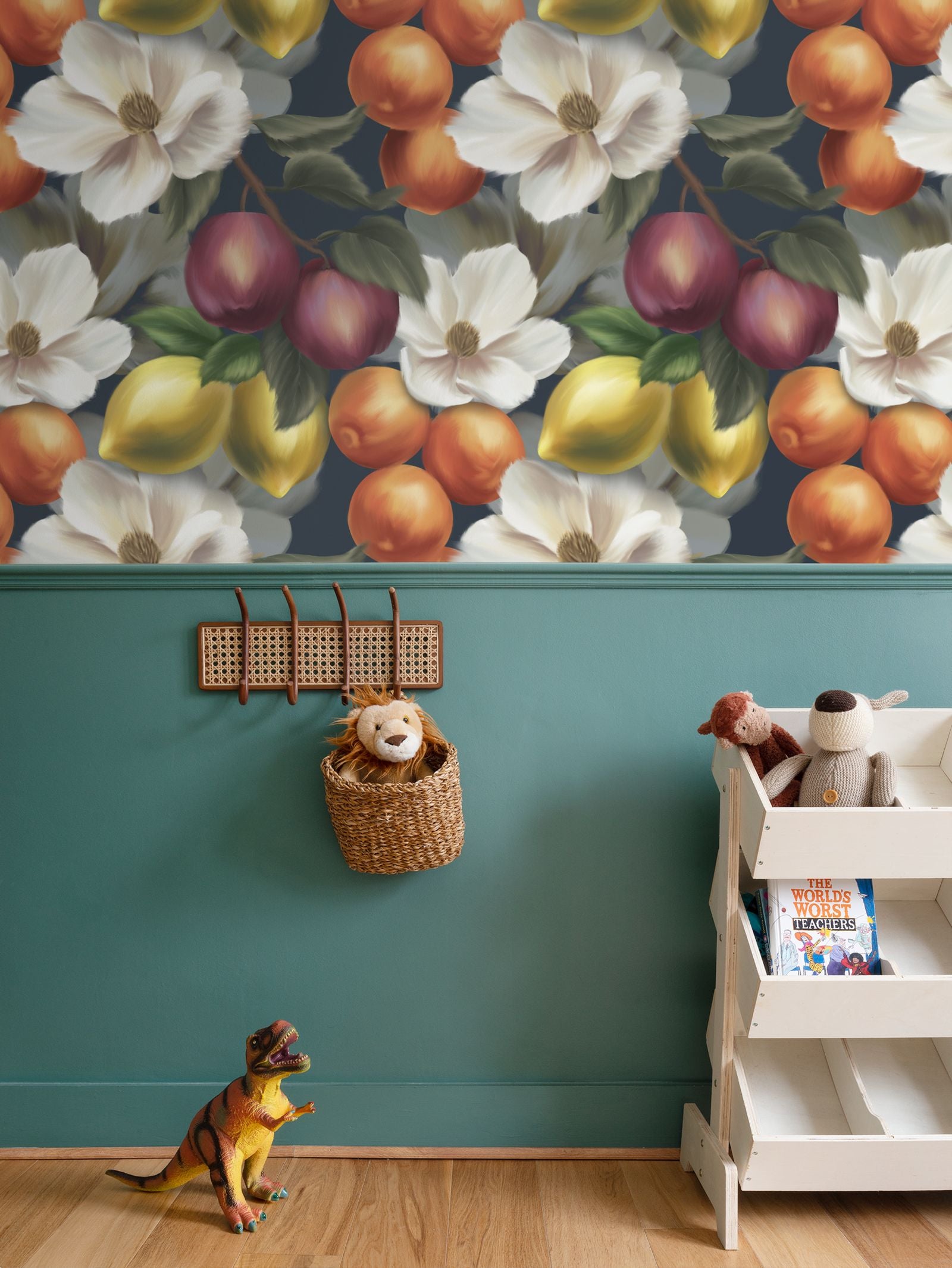 Fruits Parade Repeat Pattern Wallpaper