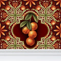 Tuscan Orange Repeat Pattern Wallpaper