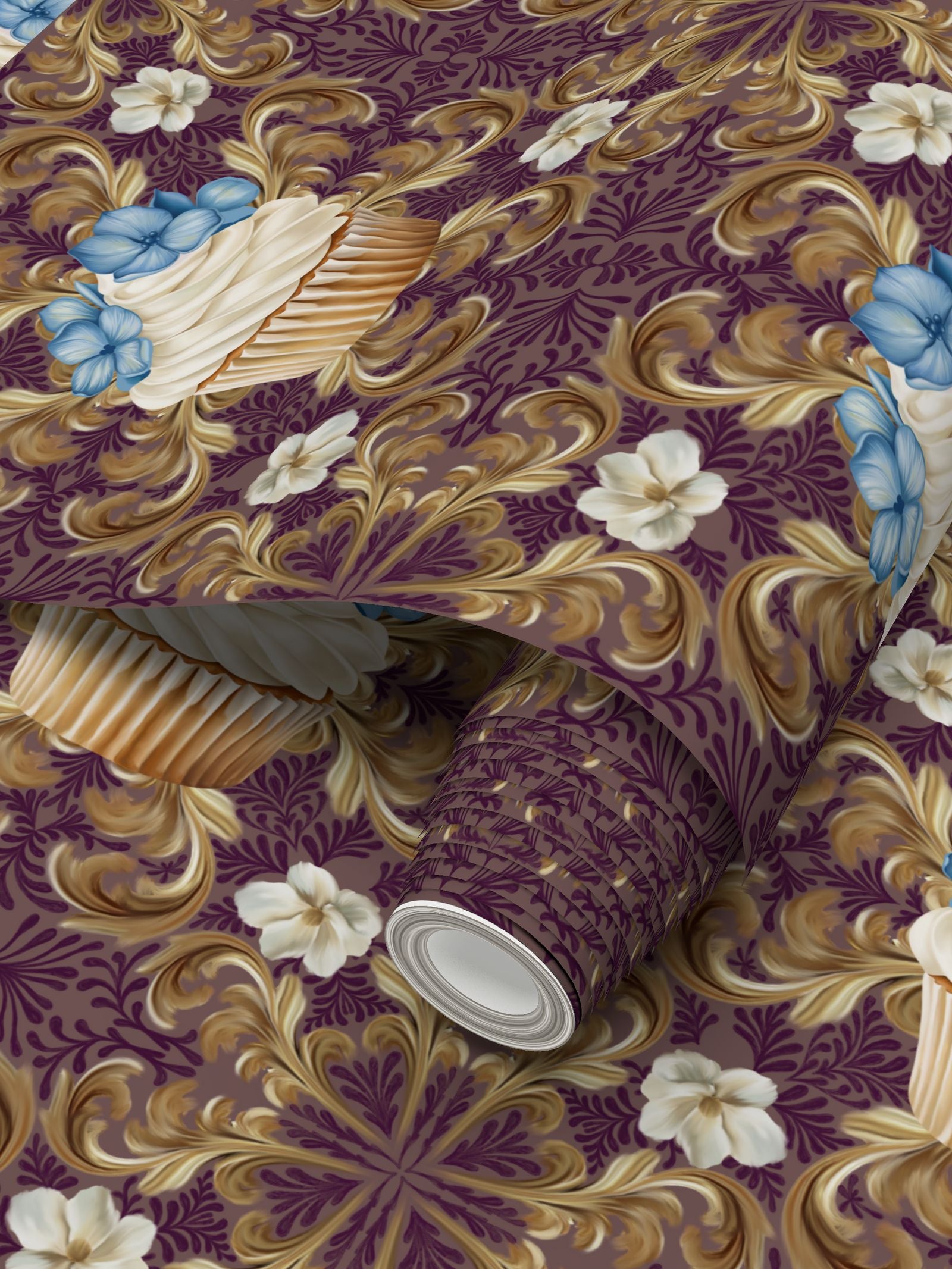 Creams Repeat Pattern Wallpaper