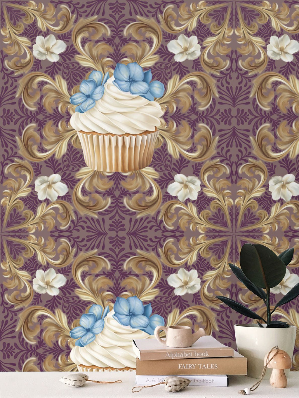 Creams Repeat Pattern Wallpaper