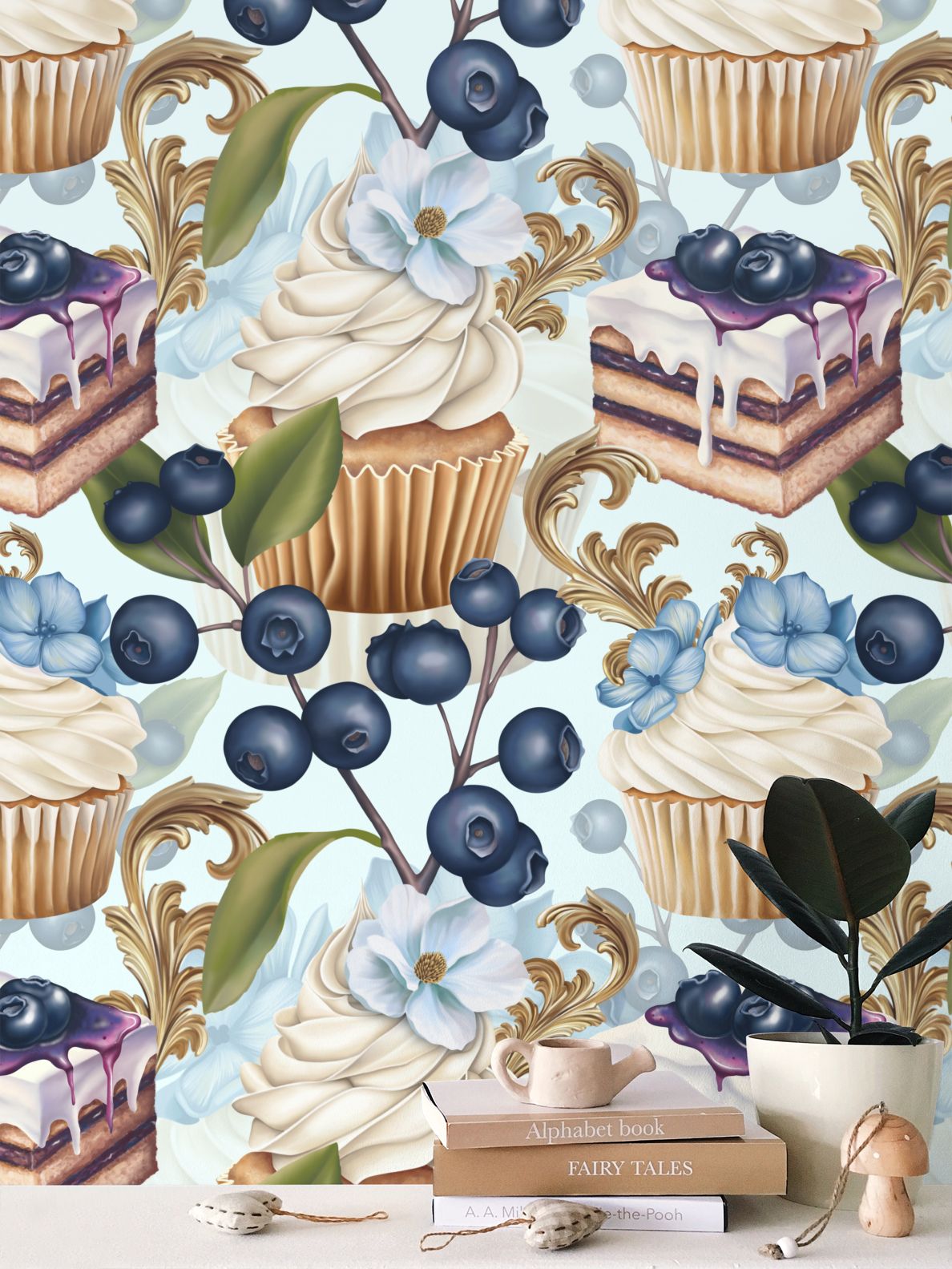 Torta paradisa Repeat Pattern Wallpaper