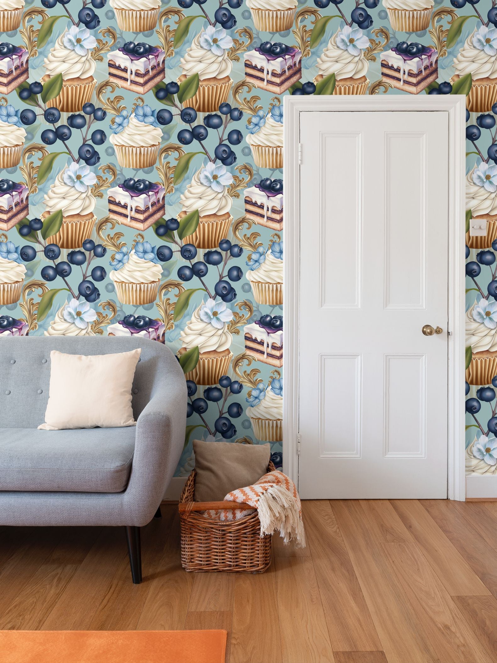 Crema Torta Repeat Pattern Wallpaper