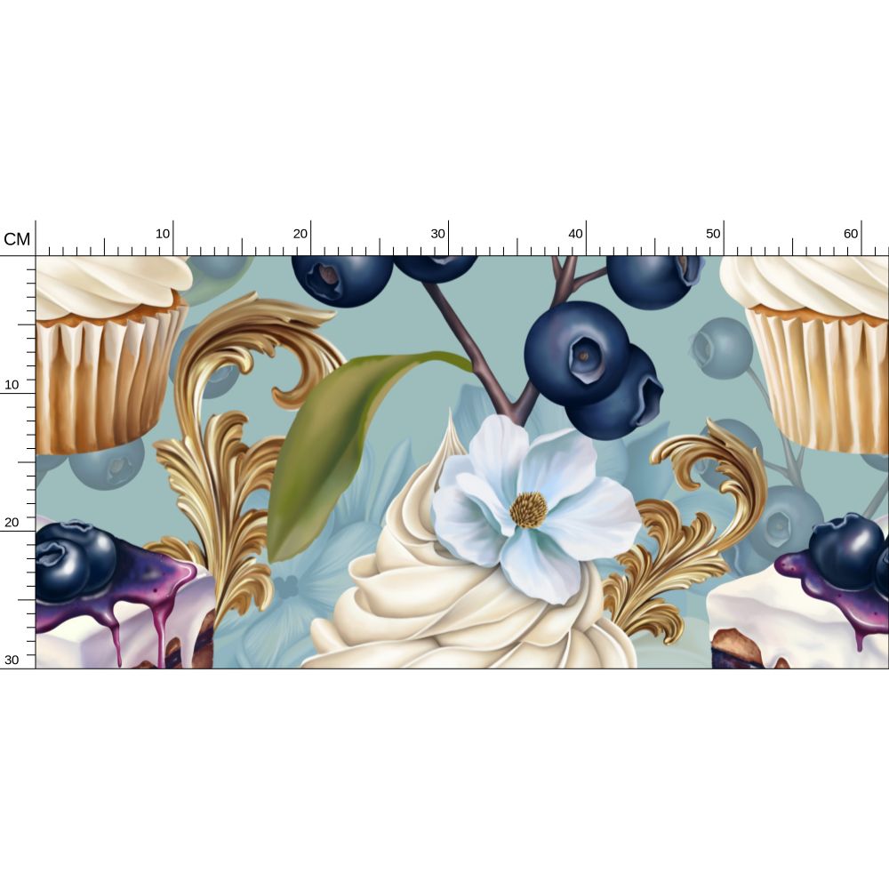 Crema Torta Repeat Pattern Wallpaper