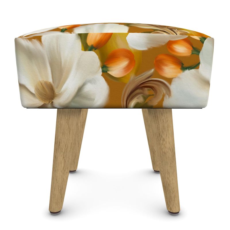 Orange Berries Footstool (Round, Square, Hexagonal)