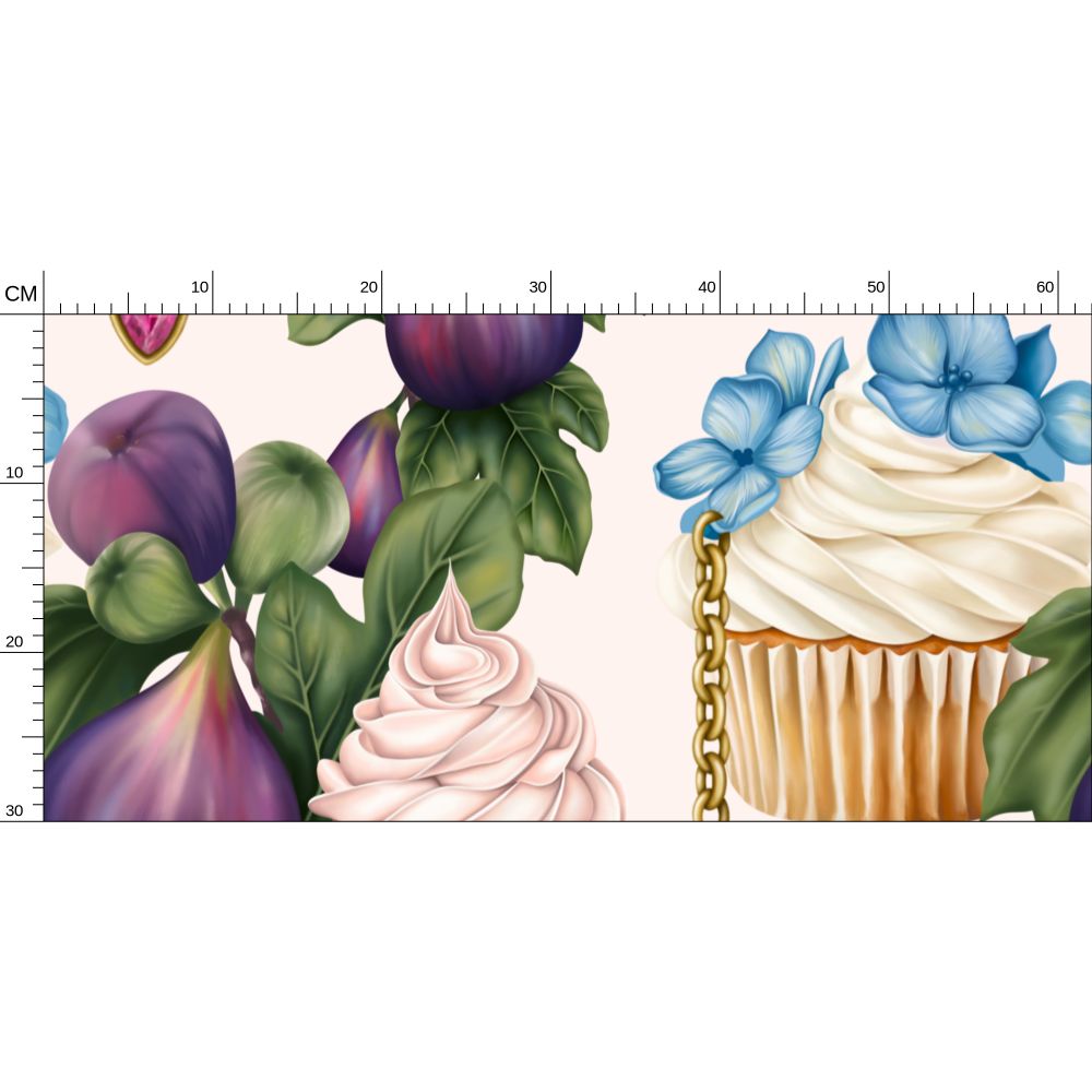 School Cake Pattern Wallpaper