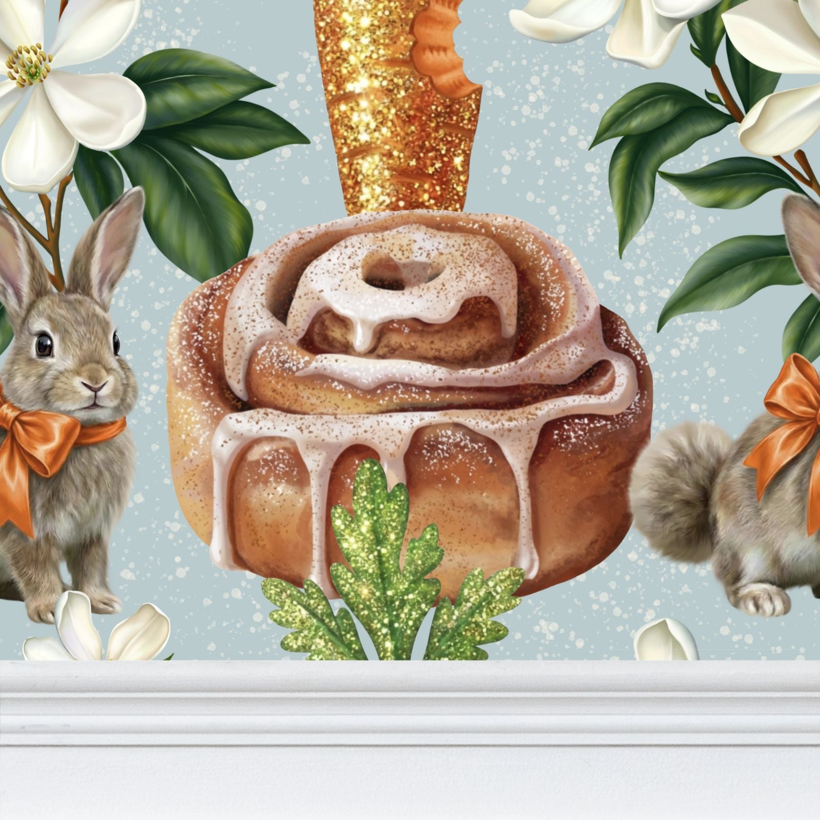 Bunny’s Buns Repeat Pattern Wallpaper