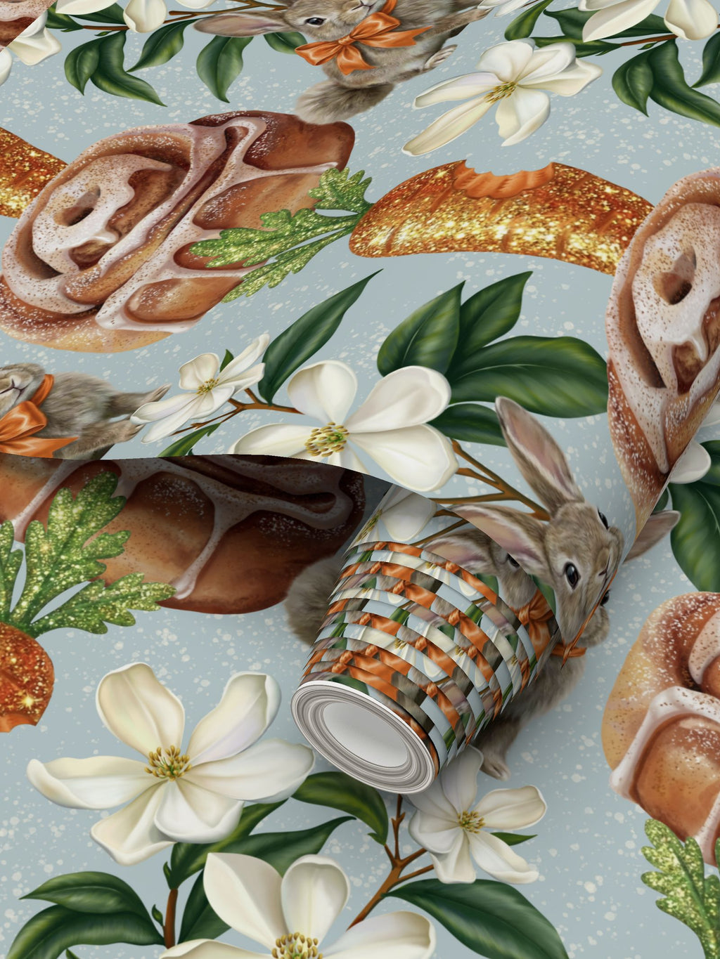 Bunny’s Buns Repeat Pattern Wallpaper