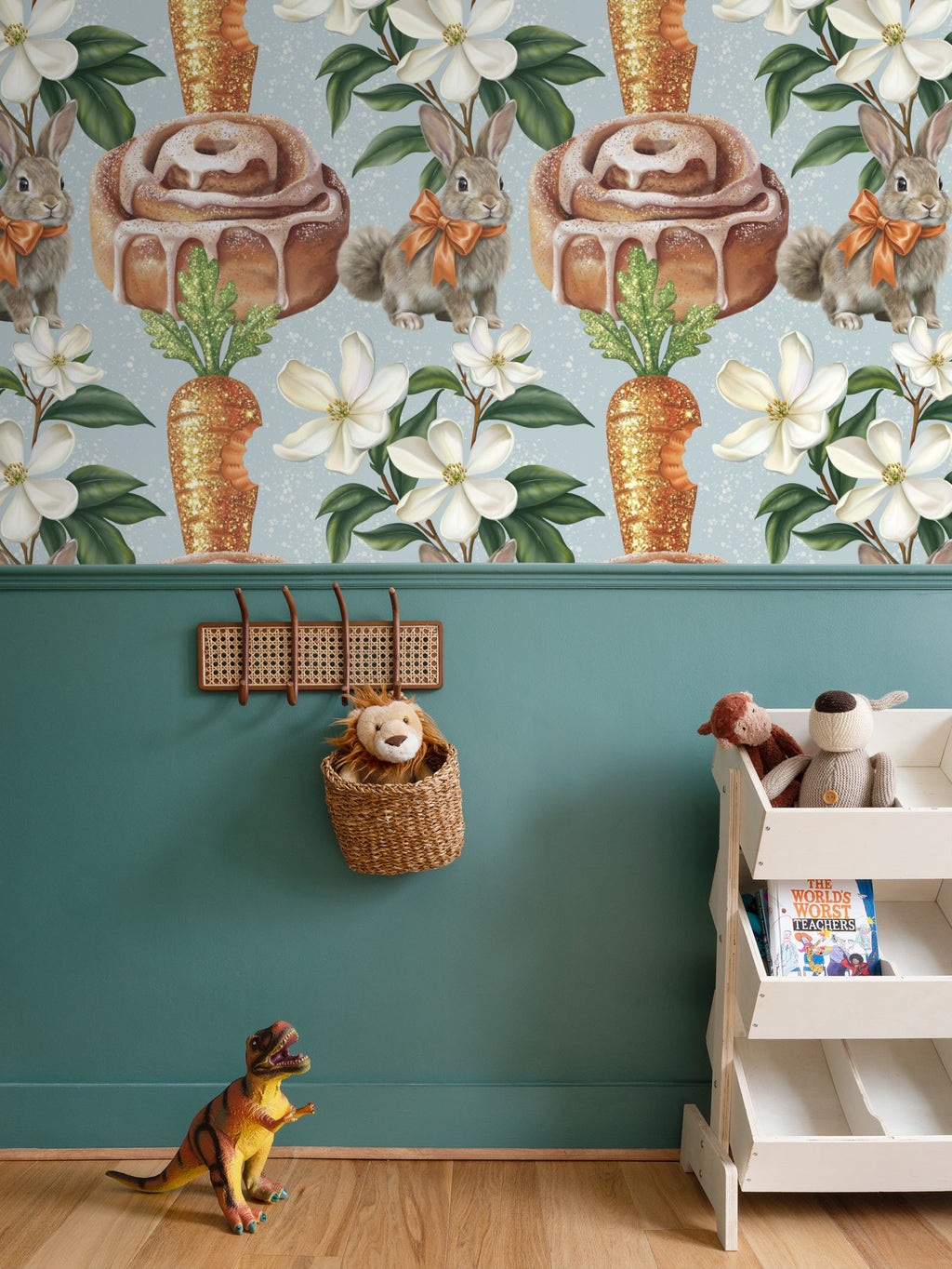 Bunny’s Buns Repeat Pattern Wallpaper
