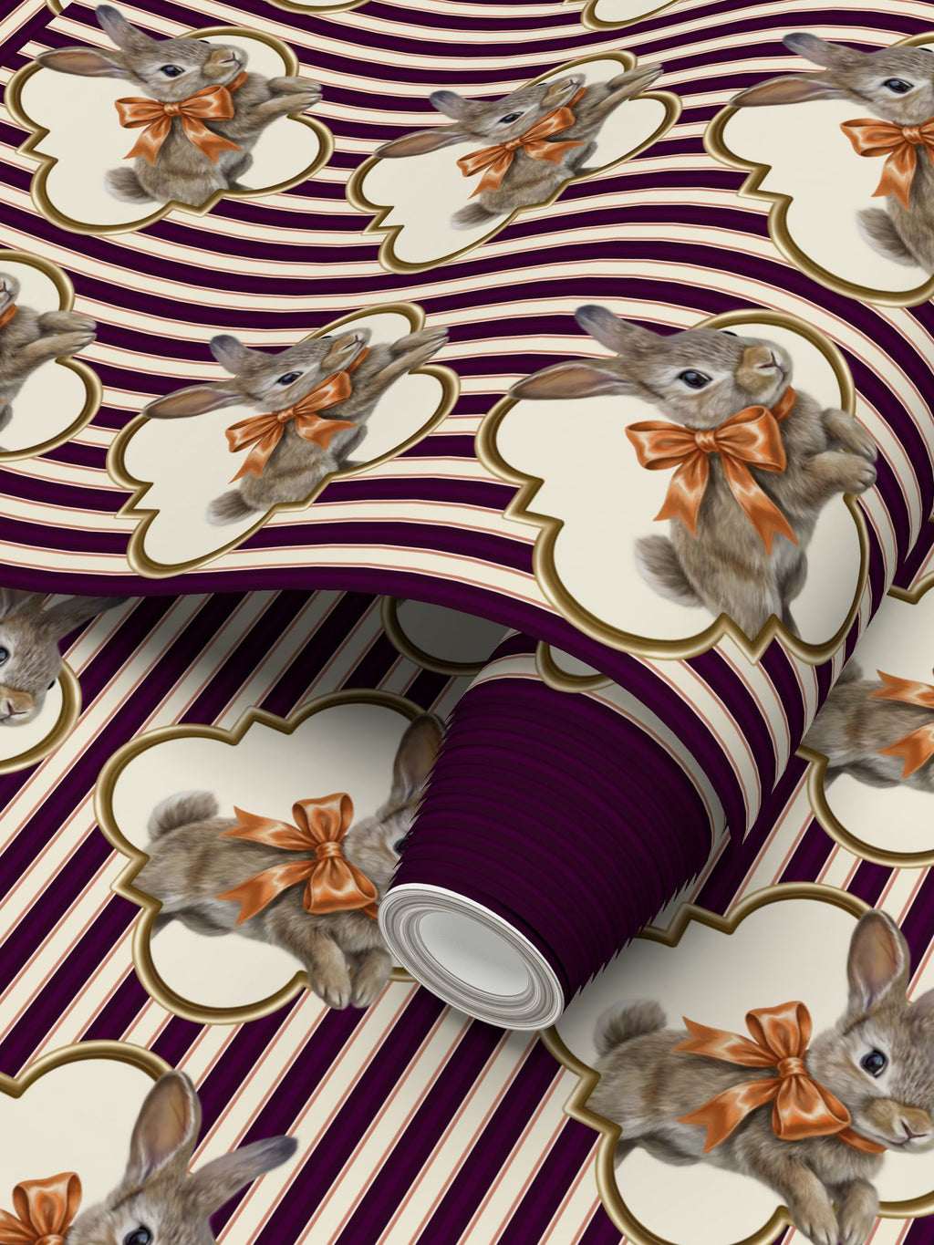 Pippin-Biscuit Repeat Pattern Wallpaper