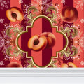 Peach Circus Repeat Pattern Wallpaper