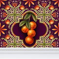 Tuscan Oranges Repeat Pattern Wallpaper
