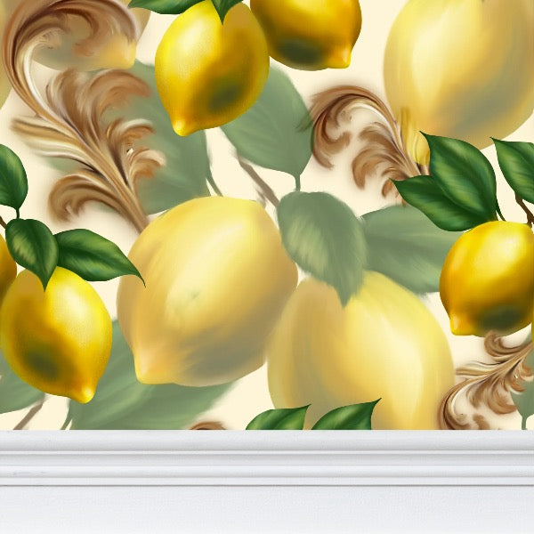 Limone Dance Repeat Pattern Wallpaper