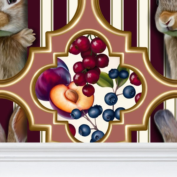 Peeping Hare Repeat Pattern Wallpaper