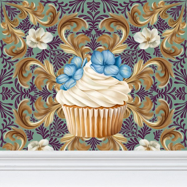 Buttercream Repeat Pattern Wallpaper