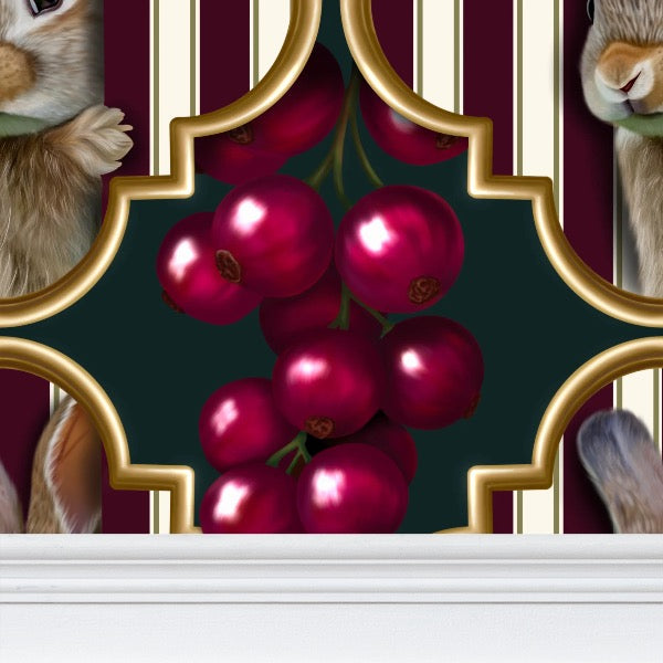 Peeking Hare Repeat Pattern Wallpaper