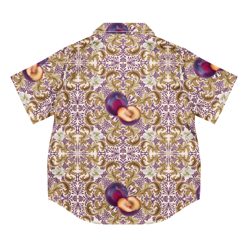 Plum Delight All-over print women’s short sleeve pajama top