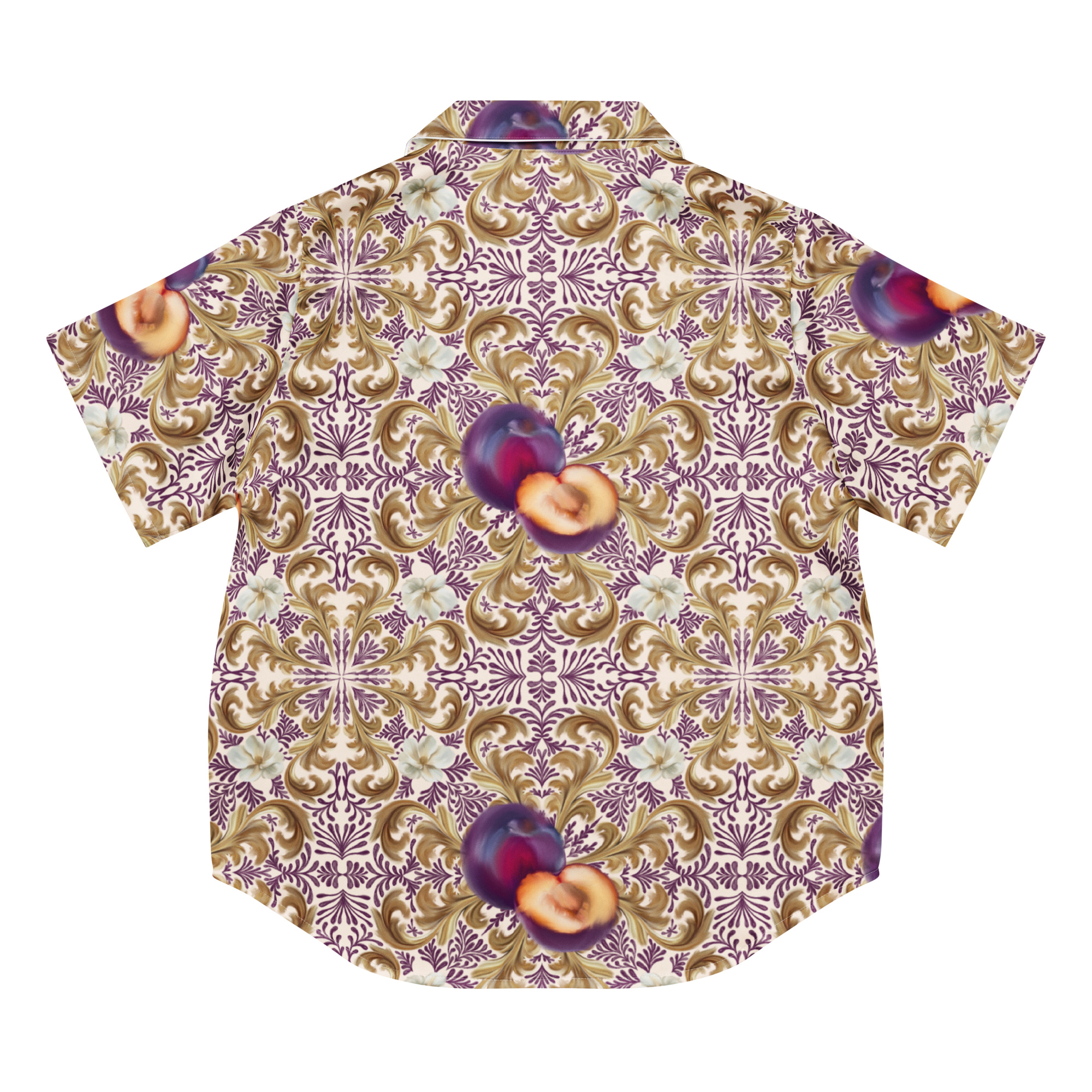 Plum Delight All-over print women’s short sleeve pajama top