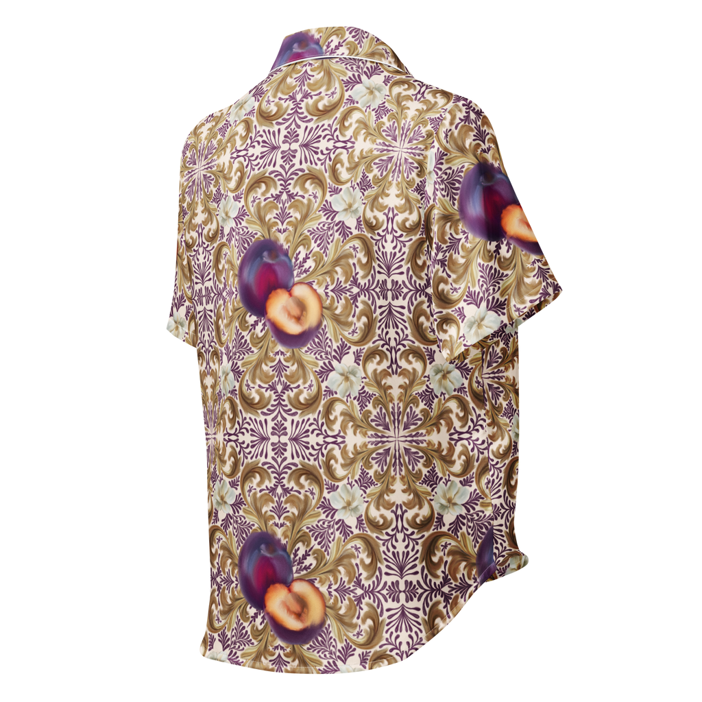 Plum Delight All-over print women’s short sleeve pajama top