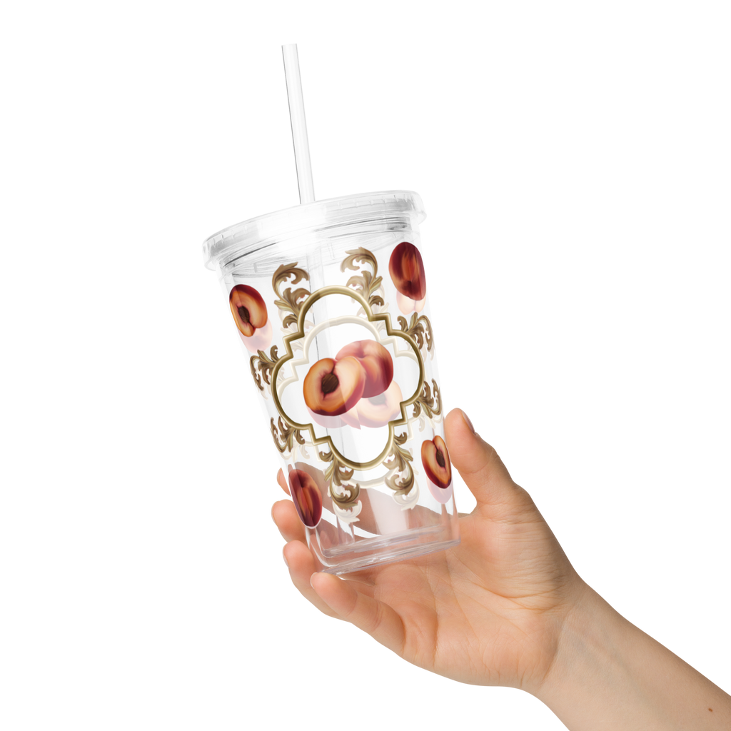 Peach Circus Clear plastic tumbler
