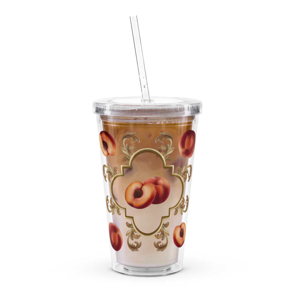 Peach Circus Clear plastic tumbler