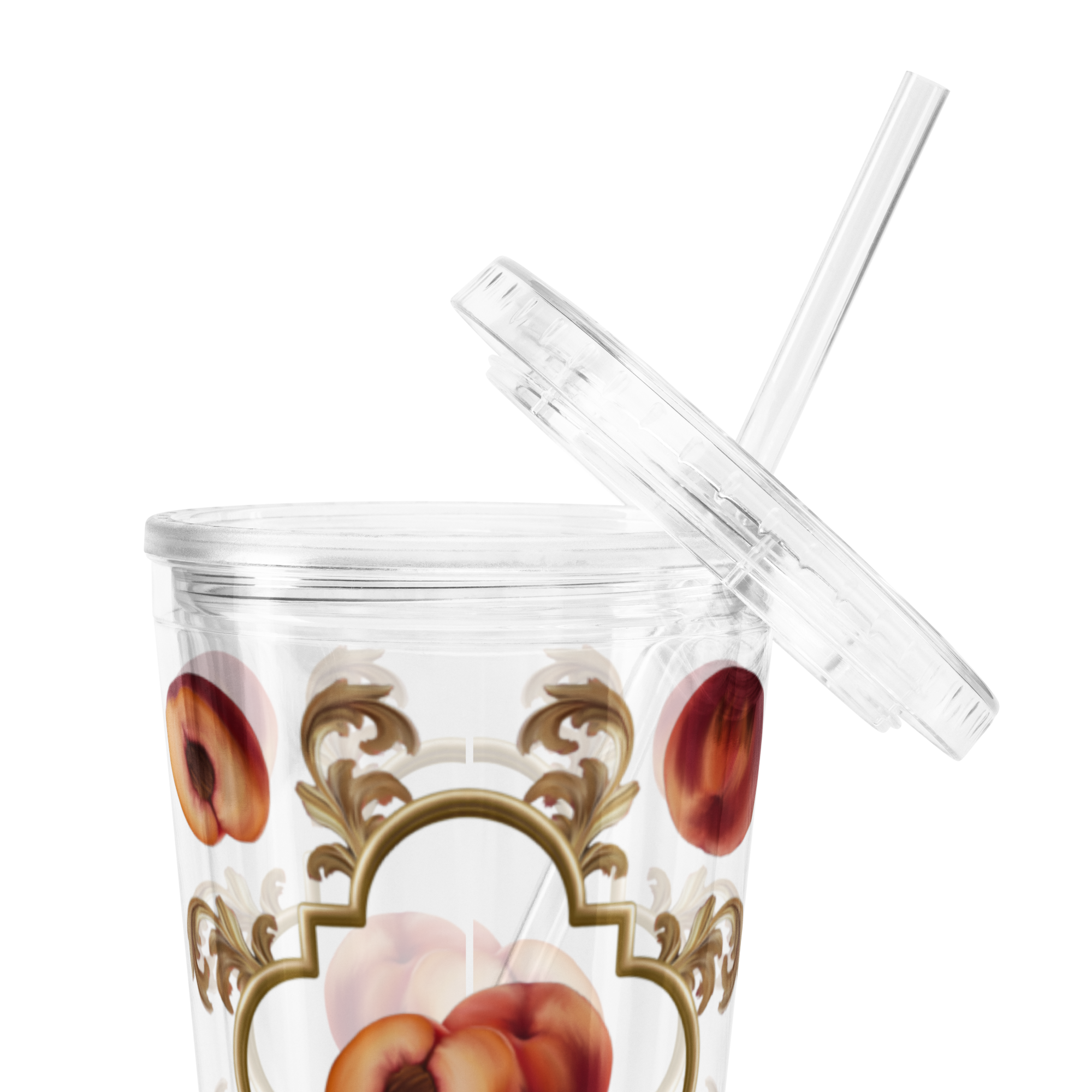 Peach Circus Clear plastic tumbler