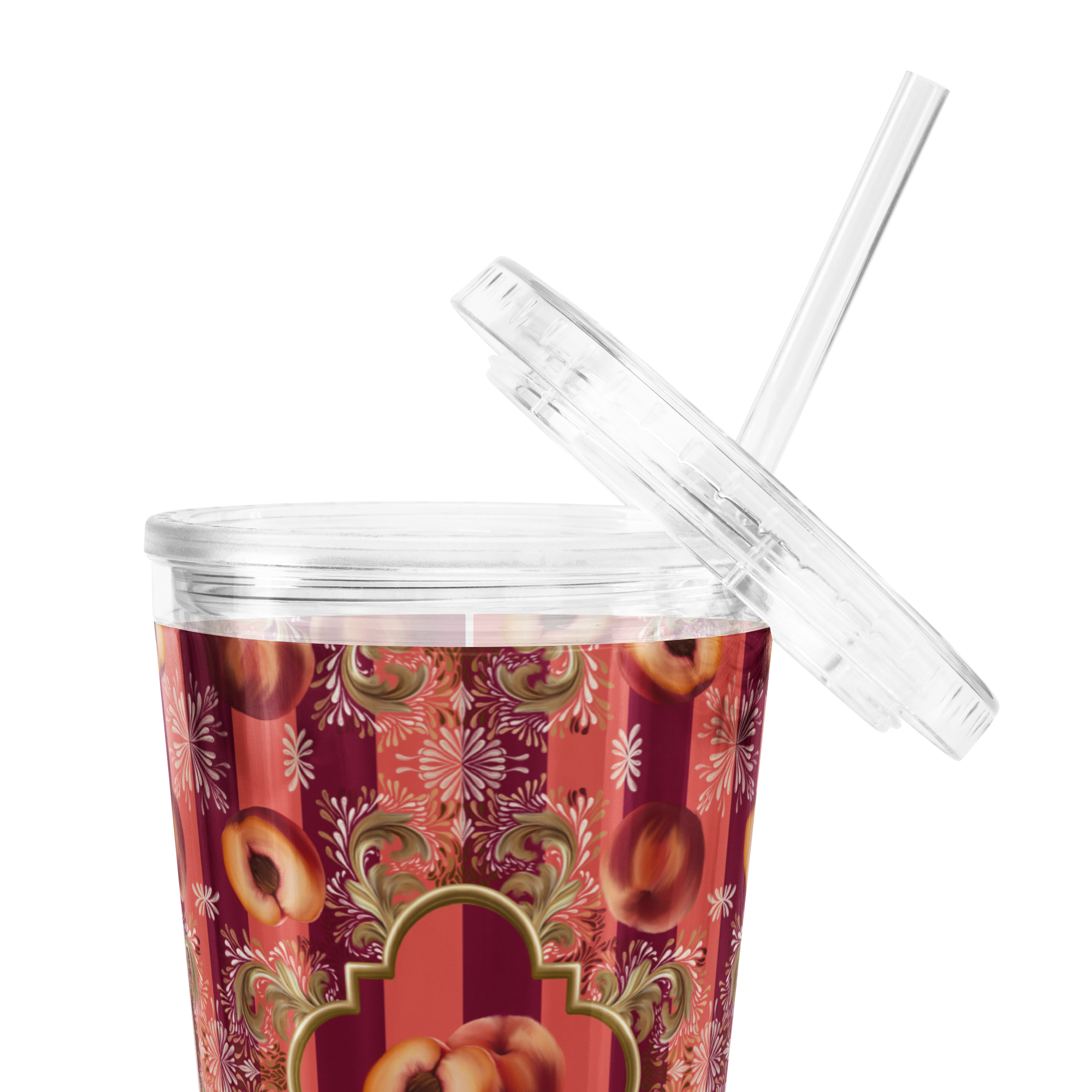 Peach Circus Clear plastic tumbler